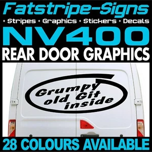 para adaptarse a NISSAN NV400 GRUÑÓN VIEJO GIT INTERIOR CÁMPER FURGONETA PEGATINAS GRÁFICOS CALCOMANÍAS - Imagen 1 de 2