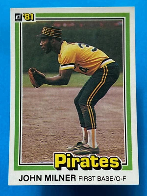 1981 Donruss John Milner #377 Pittsburgh Pirates - Image 1 of 2