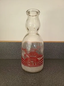TRPQ Milchflasche Arktismilch Detroit MI WAYNE COUNTY goldenes Trikot Milch 1941 - Bild 1 von 7
