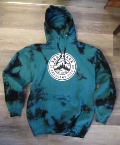 SeaQuake Brewing Crescent City, CA Pullover Hoodie Tie Dye Teal Green Adult Lg - Picture 1 of 8