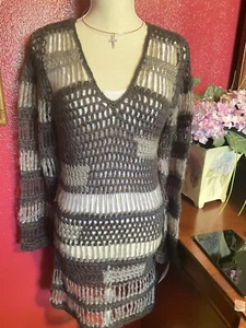 Abito Donna Toi et Moi Bellissimo Uncinetto Tg M/L S/M 3 Colori MRSP $160 Roxy Rose - Foto 1 di 8