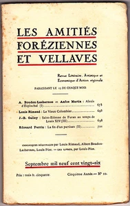 Les amitiés foreziennes et vellaves N°10 septembre 1926 - Picture 1 of 1