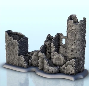 28mm Ruine Mittelalter Steinburg 14 Tabletop Gaming Miniatur - Bild 1 von 4