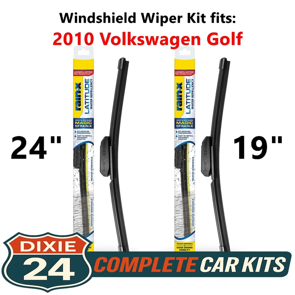 Rain-X Latitude 2-n-1 Wiper Kit fits: 2010 Volkswagen Golf (24" & 19") - Image 1 of 4