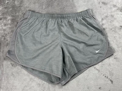 Nike Running Shorts Girls' XL Gray Dry Tempo Dri-Fit Liner Mesh Athletic - Image 1 of 4