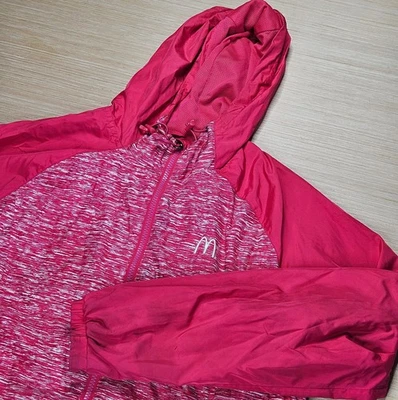 McDonalds дождевик женщин размер M розовый Sport Tek женщины полный молнии читать - Изображение 1 из 4
