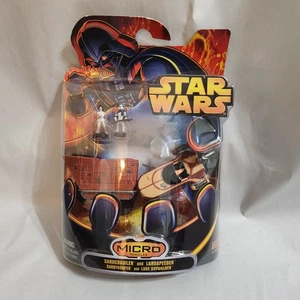 Star Wars Micro Vehicles Tatooine Desert Set Sandcrawler And Landspeeder - Picture 1 of 6