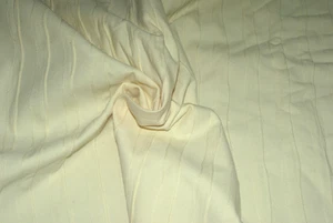 EXTRA WIDE Rare 2.2m x 2.8m Lot Remnant CREAM Wave Cotton Drill / Suiting Fabric - Picture 1 of 3