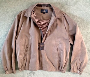 NWT Gary Player Men’s Faux Suede Beige Lined Jacket Size Large - Picture 1 of 7