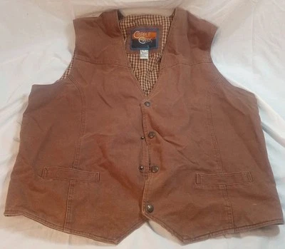 Chaleco CRIPPLE CREEK Ranchwear XL Denim Frontal a Presión para Hombres con Forro de Franela  Foto 1 de 4