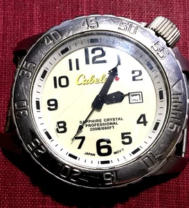 Men's watch Cabelas Torpedo Sapphire wh series 0003 DV74.VX32G.371 WEATHER RESIS - Picture 1 of 5