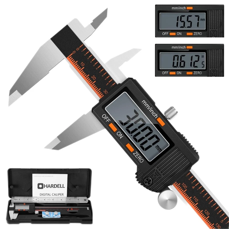 Digital Caliper, 6 Inch Stainless Steel Caliper Measuring Tool with Large LCD Sc - Image 1 of 4
