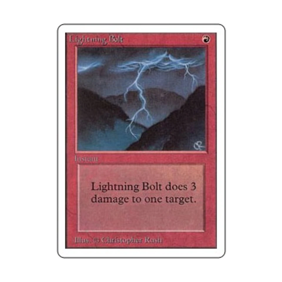 WOTC MtG Unlimited Lightning Bolt (C) VG - Image 1 of 1