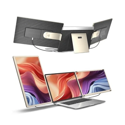 笔记本电脑屏幕扩展器,15.6 英寸便携式显示器,全高清 1080P 超薄 Travel Mo... — 第 1/4 张图片