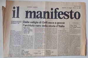 IL MANIFESTO N. 126-3/5/1981- GELLI-ARCHIVIO NERO - F7 - Bild 1 von 1