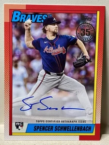 2025 Topps Series 2 Spencer Schwellenbach Auto 1990 RC Braves Rookies - Picture 1 of 2