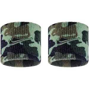 Nike Dri-Fit Swoosh Classic Wristbands 2PK Printed Sports Sweatbands Oil Green - Picture 1 of 1