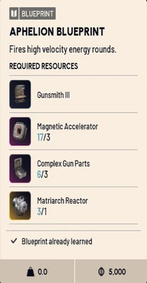 ARC RAIDERS🔥✅APHELION BLUEPRINT✅🔥FAST DELIVERY🚀 - Image 1 of 2