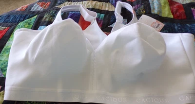 NEW Cacique Women’s White Unlined Full Coverage No Wire Bra 54DDD - Image 1 of 4