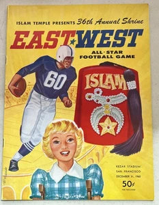 1961 36th Annual East vs. West Shrine College Football Program All-Star Game - Bild 1 von 8