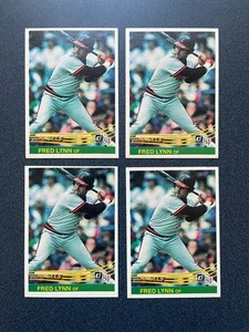 Lote de cuatro (4) cuentas de 1984 Donruss #108 Fred Lynn - Ángeles - Imagen 1 de 2