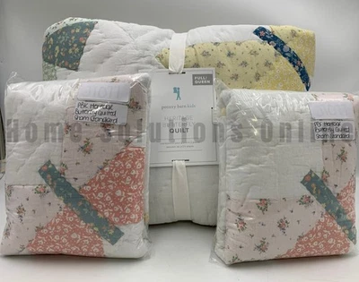 Pottery Barn Kids Heritage Butterfly Full Queen Quilt 2 Standard Shams #U1108 - Image 1 of 4