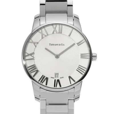 Reloj de cuarzo para hombre TIFFANY Atlas 2 manecillas 37 mm esfera blanca SS 34875979 Foto 1 de 4