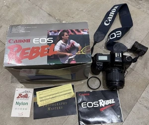 Canon EOS Rebel 35mm SLR Film Camera With 35-80mm EF Lens, Strap, ORIGINAL BOX - Picture 1 of 7