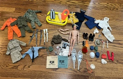 Vtg Lot of 1964 GI JOE Doll Uniforms Outfits Accessories, Weapons & More🪖 50+ - Image 1 of 4