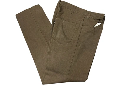 Mens Vtg 60s MOD Peg Leg Pants LEVI'S Sta Prest Hopsack Brown  Black Gold Big E - Image 1 of 4