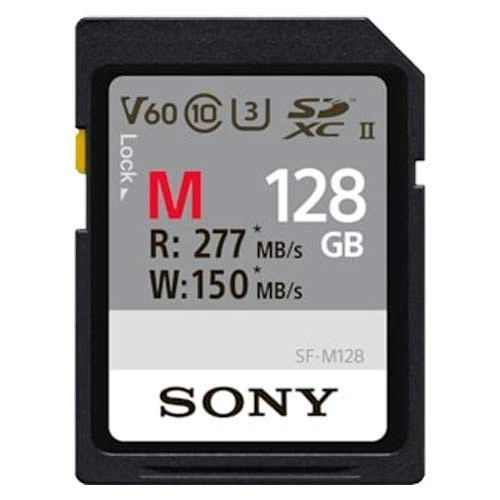 Sony M Series SDXC UHS-II Card 128GB, V60, CL10, U3, Max R277MB/S, W150MB/S - Image 1 of 4