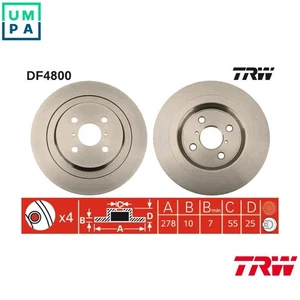 2x BRAKE DISC DF4800 FOR TOYOTA YARIS/Hatchback/Van/VITZ YARIS/VITZ  DAIHATSU - Picture 1 of 11