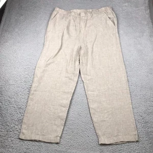 Pantalones Quince 100 % europeos de lino para mujer XL en lino relajado Lagenlook NUEVO - Imagen 1 de 12