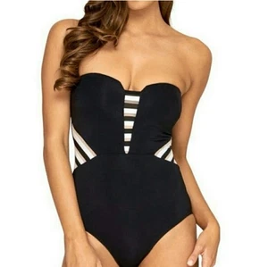 JETS SWIMWEAR AUSTRALIA Jetset Bandeau One-Piece Swimsuit Size 6 - Picture 1 of 8