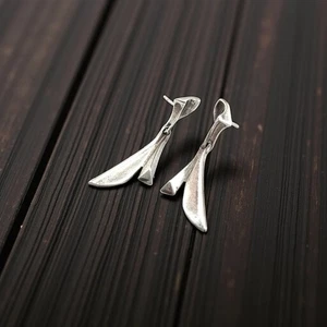 Lapponia Finlandia. Orecchini vintage di Zoltan Popovit in argento sterling - Foto 1 di 7
