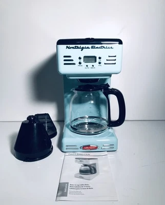 Nostalgia Retro 12-Cup Programmable Coffee Maker with LED Display, Aqua Green - Image 1 of 4