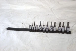 Snap-On 212EFTAY 12pc Combination Drive SAE Standard Hex Driver Bit Socket Set - Picture 1 of 12