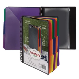 24 Taschen Poly Projekt Organizer mit 12 Teilern Datei Ordner Letter-Format Cu - Bild 1 von 8