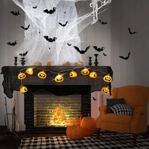 Halloween Decorations Set, Pumpkin Light 10LED(Battery Powered,Not Include Batte - Picture 1 of 7