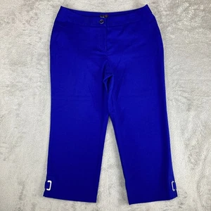 Rafaella Curvy Fit Capri Pants Cobalt Blue Cropped Trousers Womens Size 6 - Picture 1 of 16