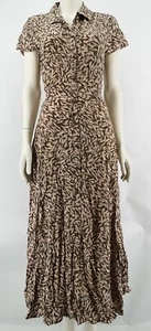 Soaked In Luxury Arjana Animal Print Maxi Shirt Dress Size Medium New With Tags - Picture 1 of 7