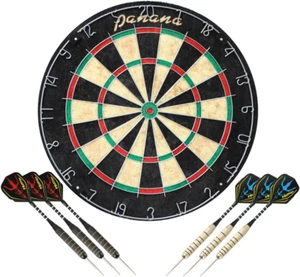 Dartbaord Steel Dart Board Dartbard Set with 6Pcs Professional Steel Tip Darts - Picture 1 of 12