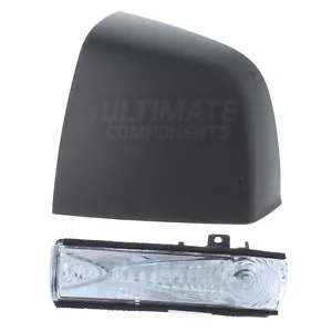 Fits Fiat Doblo Van 2010-2015 Black Wing Mirror Cover & Indicator Passenger Side - Picture 1 of 6
