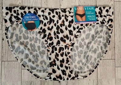 Bragas de bikini Vanity Fair talla 7 estampado de leopardo sexy más allá de la comodidad #18291 Foto 1 de 4