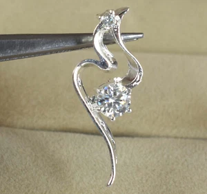 Diamond Solitaire Pendant White Round 1.08 Carat Certified New Year Offer - Picture 1 of 7
