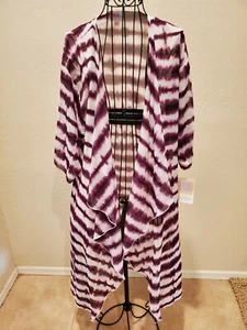 Damen Kimono klein transparent. Pflaume und Cremeweiß. LuLaRoe Shirley - Bild 1 von 7