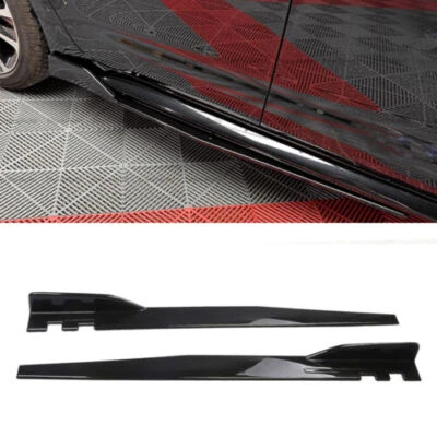 For Nissan Altima 46" Side Skirt Extension Rocker Panel Splitter Glossy Black Foto 1 de 4