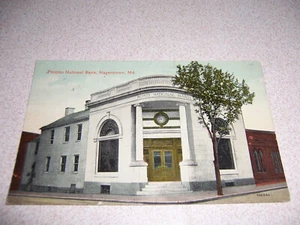 1910er PEOPLES NATIONAL BANK, HAGERSTOWN, MD. ANTIKE POSTKARTE - Bild 1 von 1