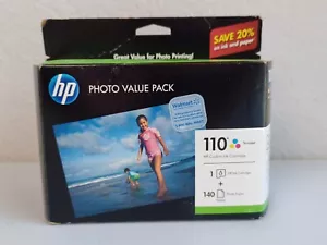 Cartuccia di inchiostro e carta tricolore OEM originale HP Photo Value Pack 110 NOS ottobre 2012 - Foto 1 di 7
