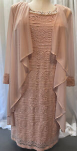 R & M Richards-Dress-Sz. 10-Rose Color-2 pc. Set